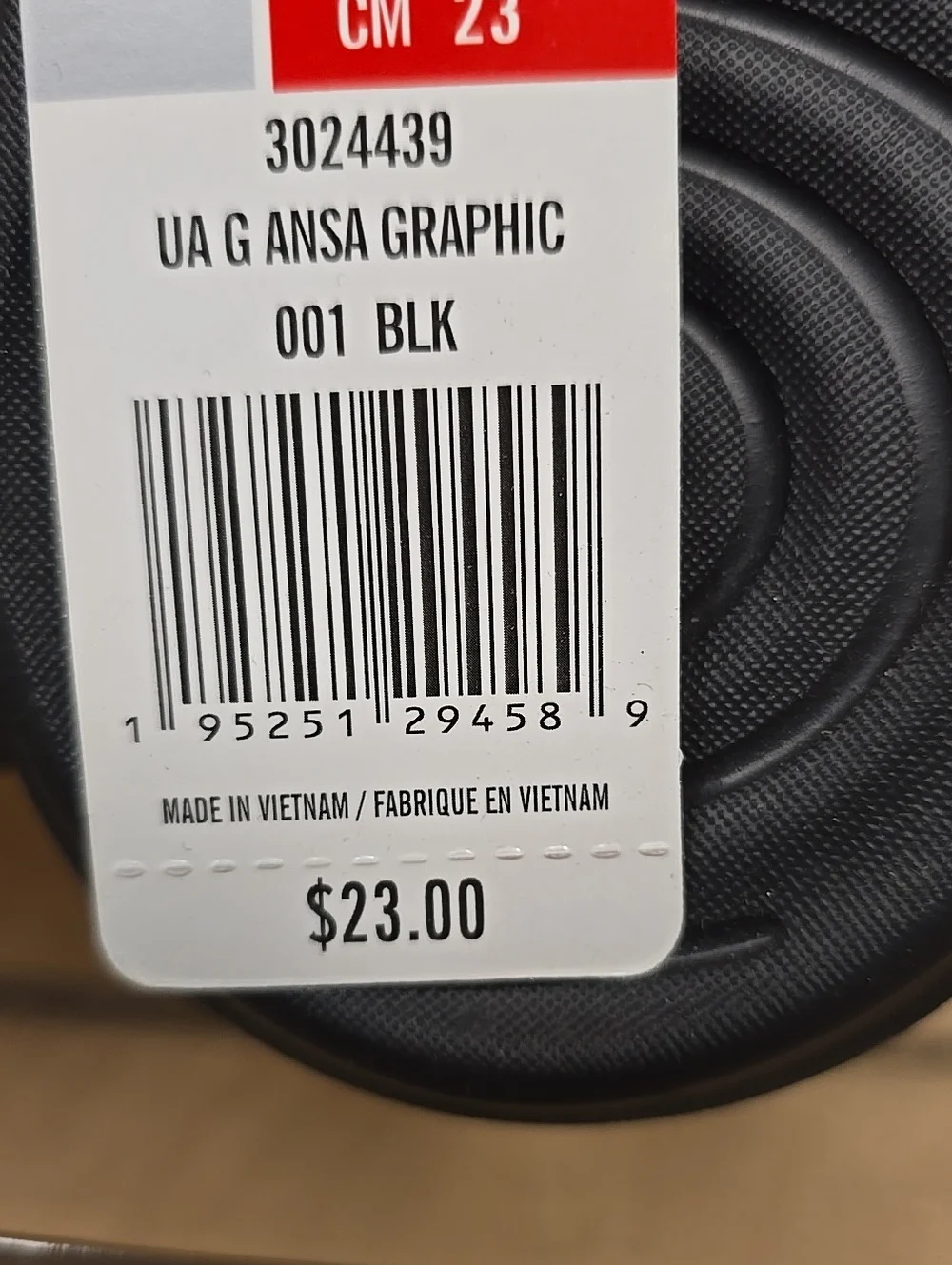 Under Armour Kids' Black Slide Sandals with Neon Graphic Strap